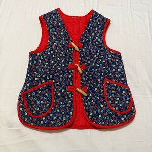 Toddler Quilted Ditsy Floral Vest 3t